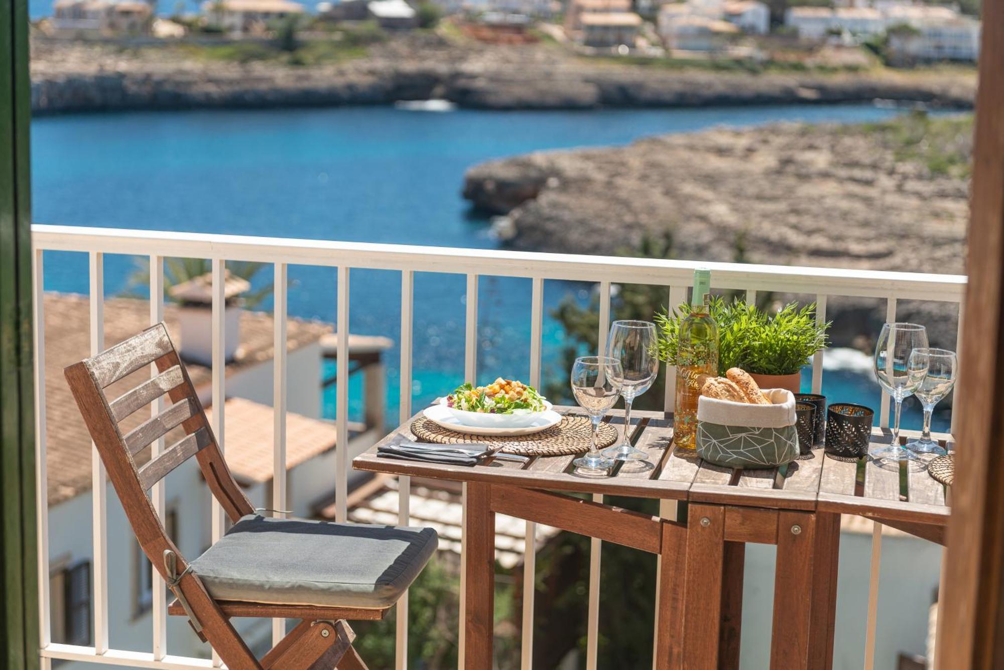 New! Apartment Harmonia, Front Sea View, Cala Marsal Beach 300M Portocolom  Exterior photo